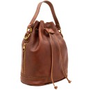 brown bucket purse