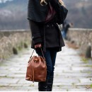 leather bucket bag