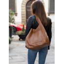Large leather tote bag