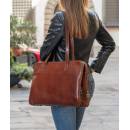 brown leather tote