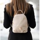 small leather backpack