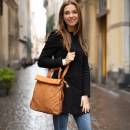 Leder Rucksack Handtasche Damen