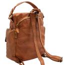 leather travel backpack women's