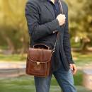 bandolera hombre piel