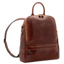 rucksack damen leder braun