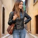 Schultertasche damen leder