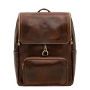 square leather backpack