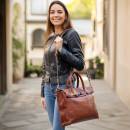 womens leather laptop tote