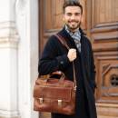 laptoptas leer heren