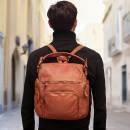 light brown backpack