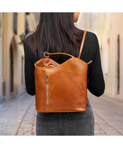 Bolso Mochila Cuero Mujer