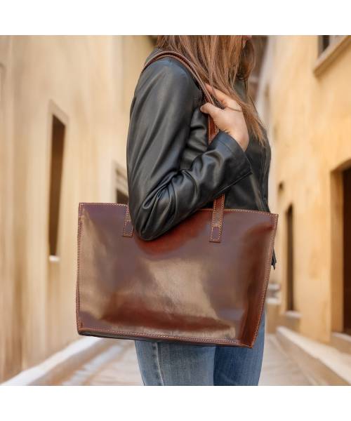 leren schoudertas dames