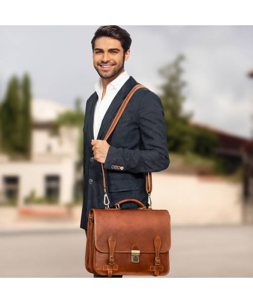 leather briefcase for men