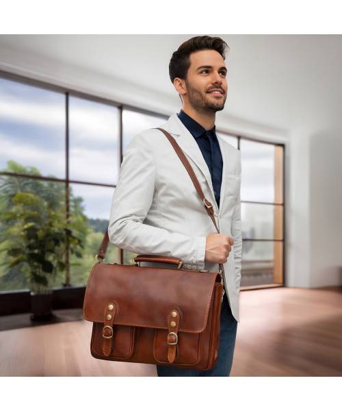 leather briefcase for men