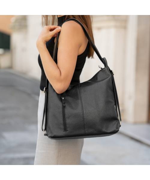 handtasche auch als rucksack zu tragen leder