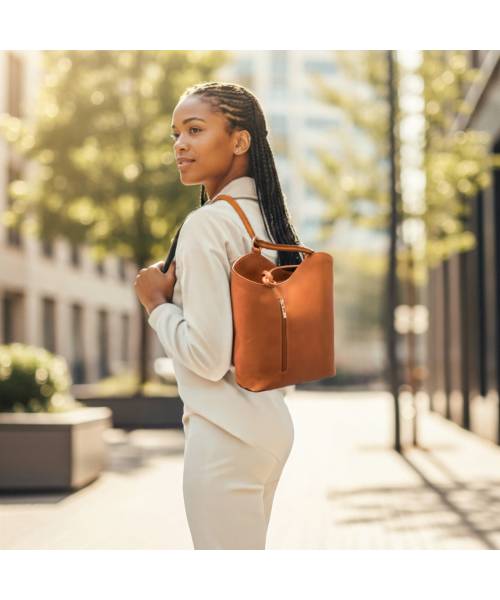 Leather Convertible Backpack