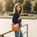 Konvertierbare Leder Rucksäcktasche