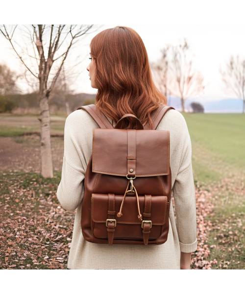 womens leather backpack