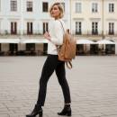 handtasche auch als rucksack zu tragen leder