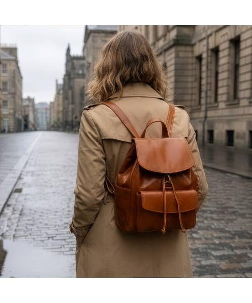 leather backpack womens