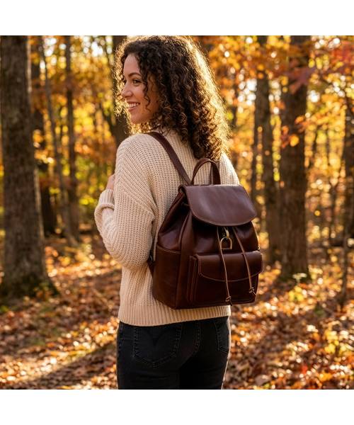 leather backpack womens