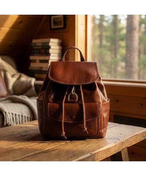 leather backpack womens