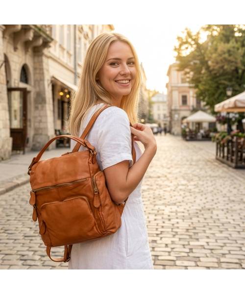 womens leather backpack
