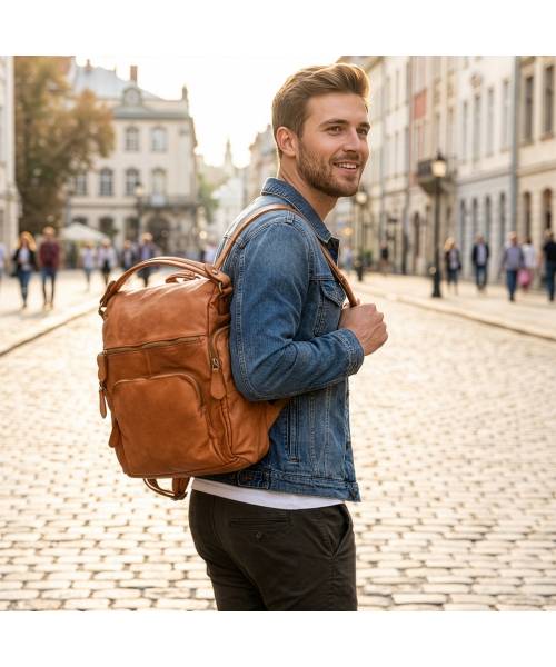 Leather Backpack Adam