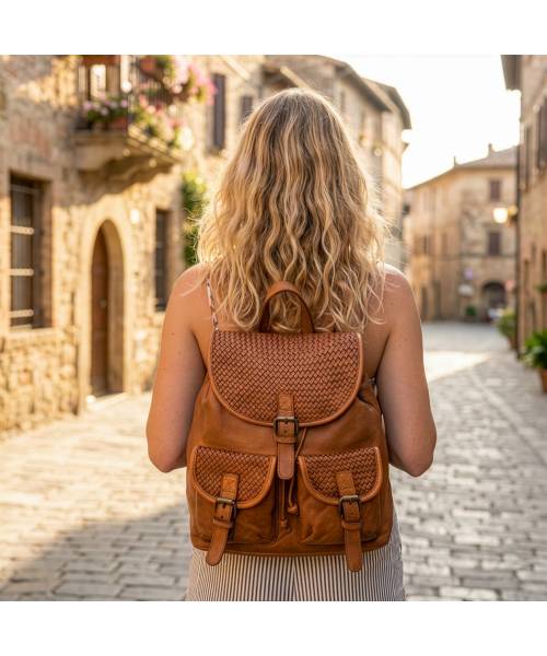 womens Leather Backpack