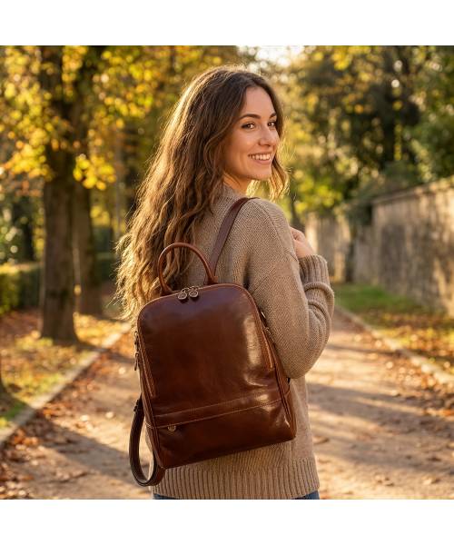 bőr női hátizsák