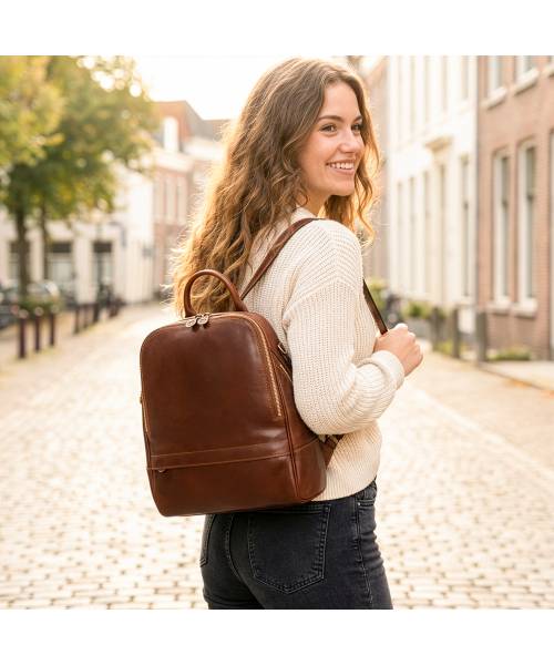 leder rucksack damen