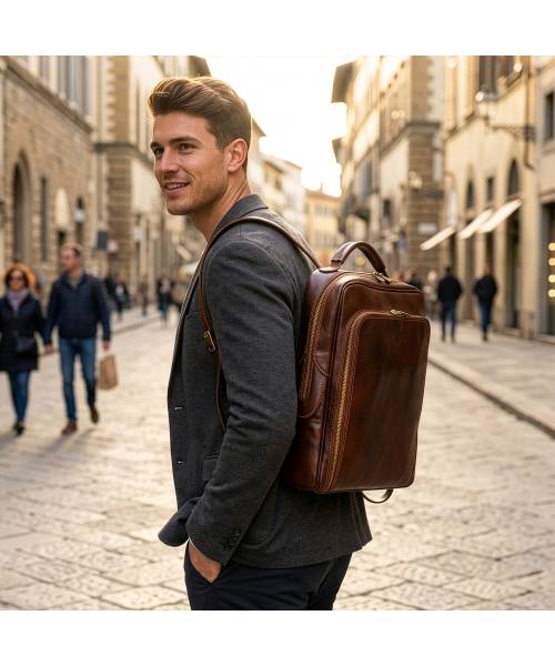 rucksack herren leder