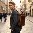 mens leather backpack