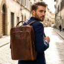 mens leather backpack
