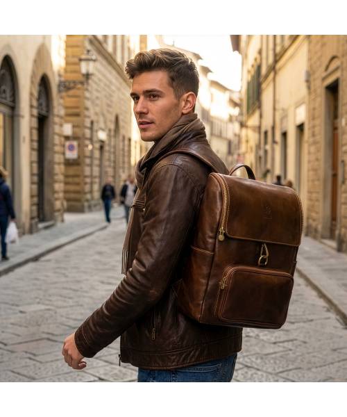 rucksack herren leder