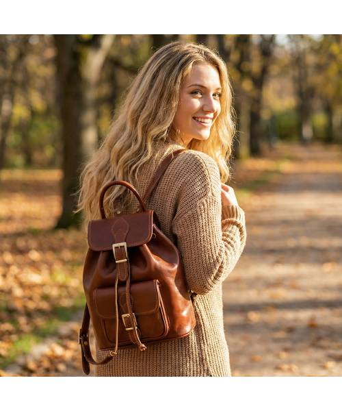 womens leather backpack