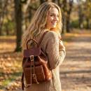 leder rucksack damen