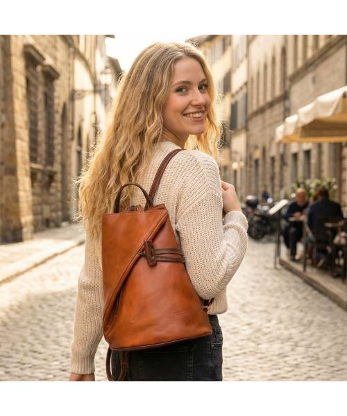 leder rucksack damen