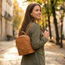 women leather backpack