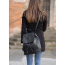 Women's Convertible Leather Backpack