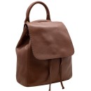 brown leather backpack womens